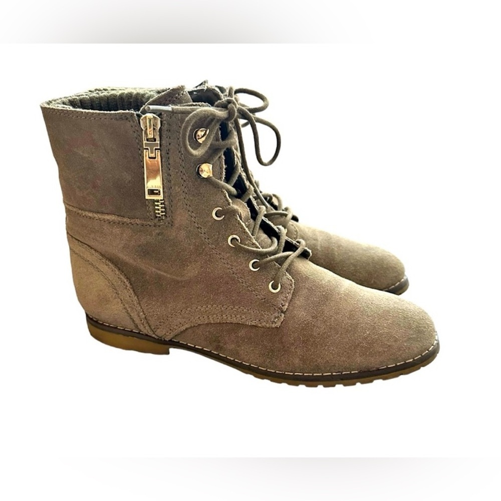 Tommy Hilfiger Women's Lace-Up Suede Boots - Taupe